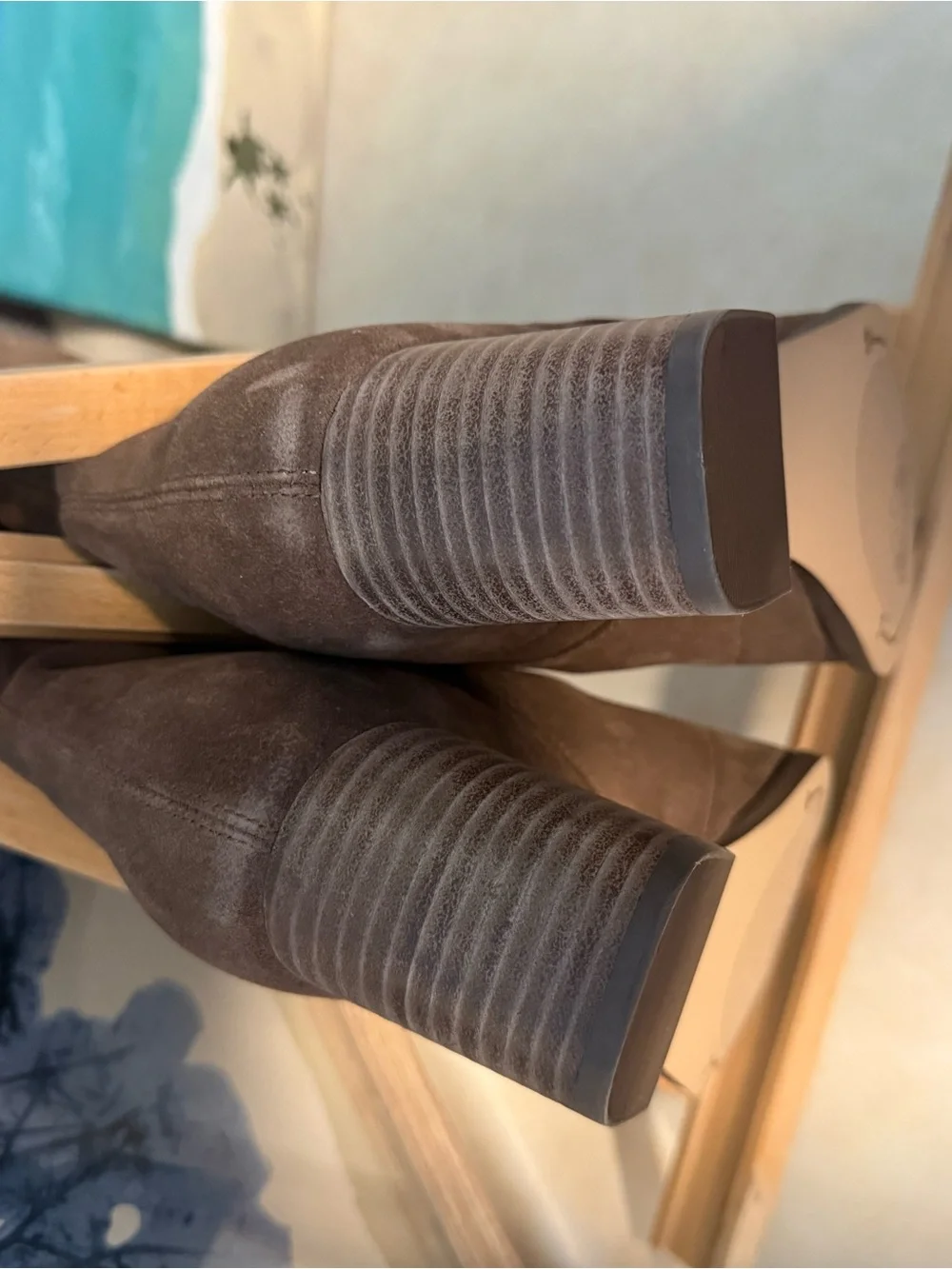 Vince Camuto Brown Suede Pointed-Toe Ankle Boots